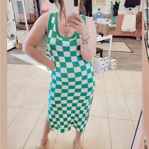 Green Checkered Dress